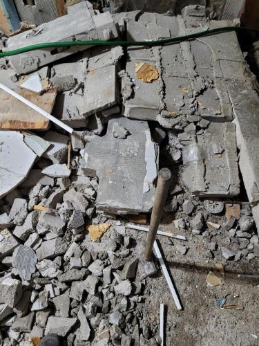 Shower Base Removal to Prepare for Wheelchair Accessibility